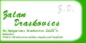 zalan draskovics business card